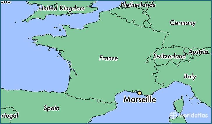 montre nan Marseille an frans kat jeyografik