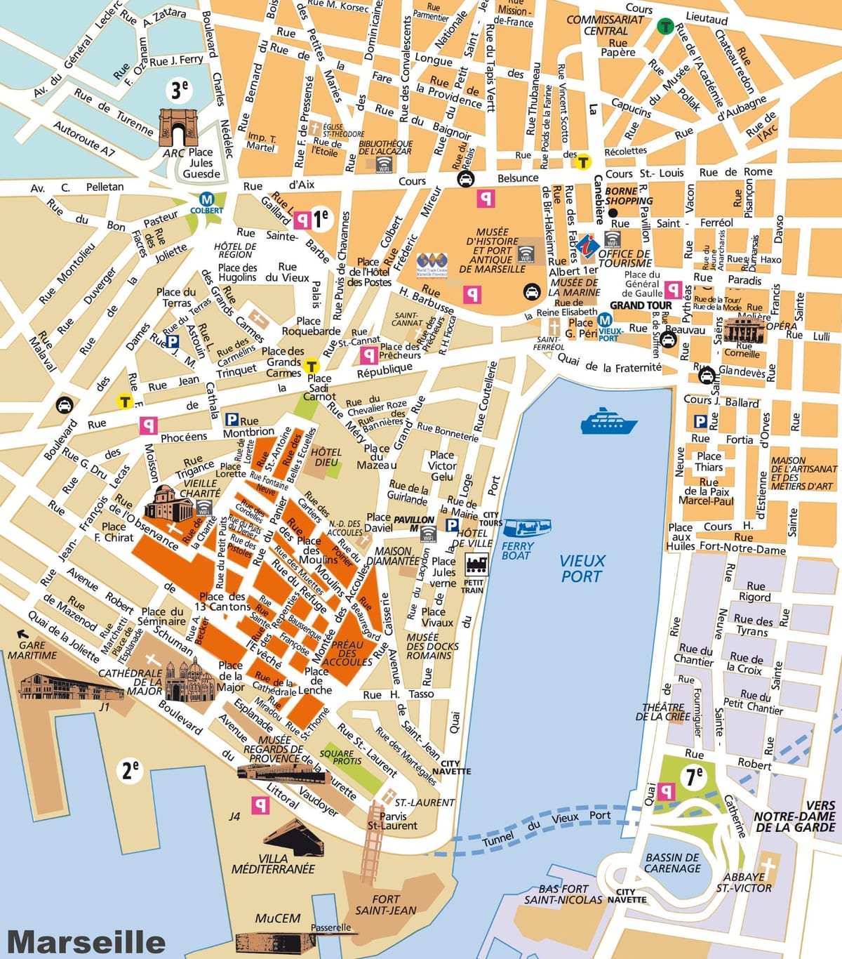 Marseille kat jeyografik nan vil la