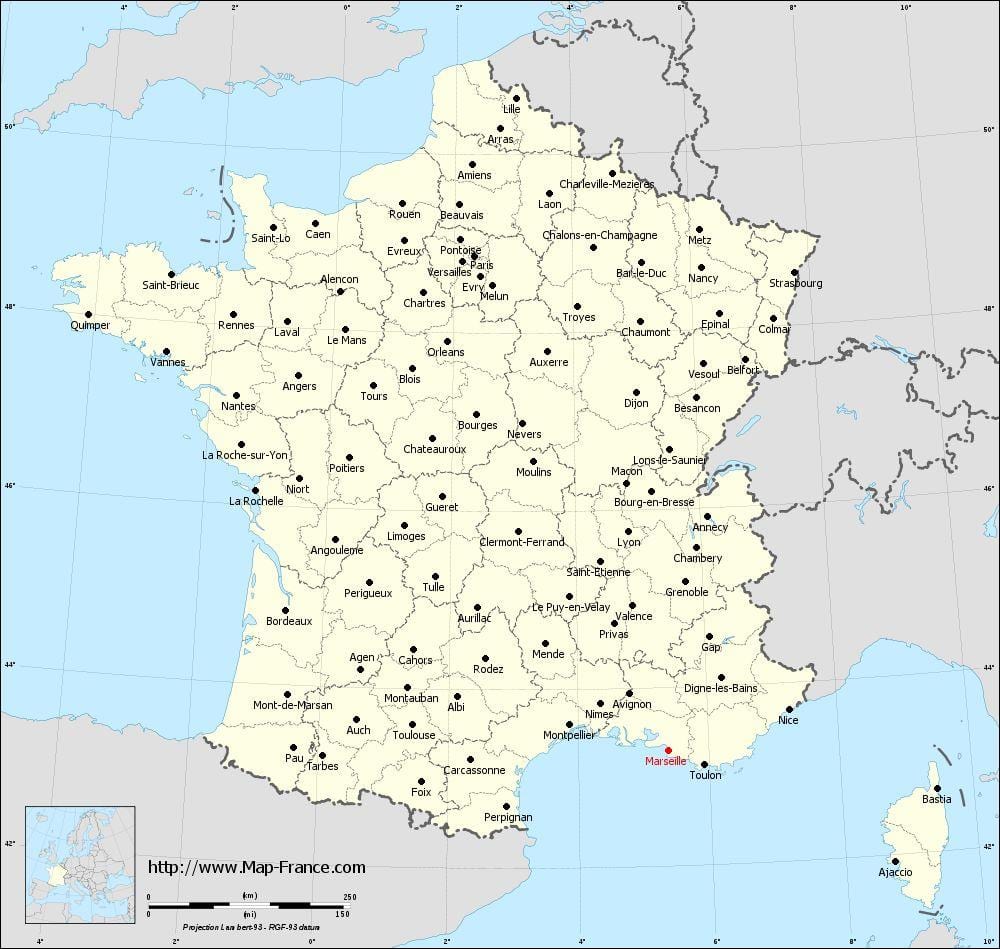 Marseille sou kat jeyografik