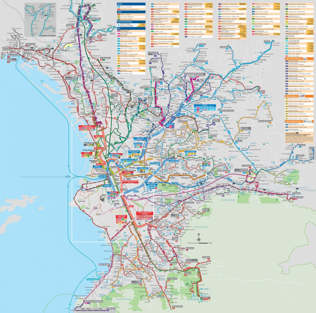 Marseille transpò kat jeyografik